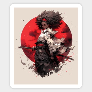 Afro Samurai Girl Sticker